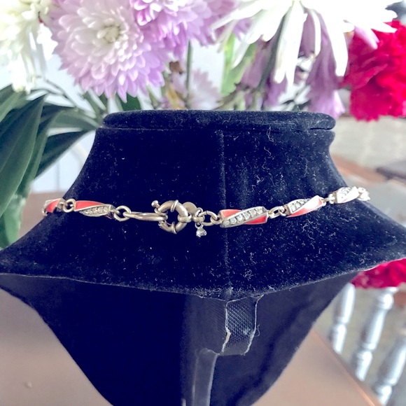 J.Crew Long Coral & Gold Tone Long Necklace - Picture 5 of 6